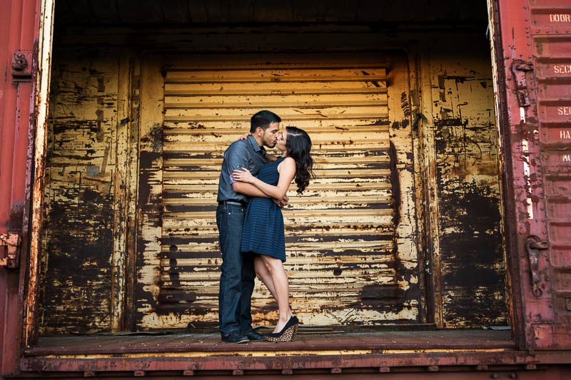 Nalita And Daniel Engagement Session In Addison Circle With Train 09