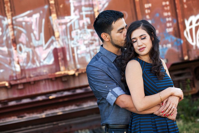 Nalita And Daniel Engagement Session In Addison Circle With Train 11