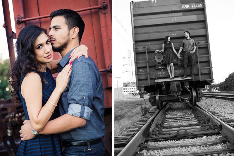 Nalita And Daniel Engagement Session In Addison Circle With Train 13