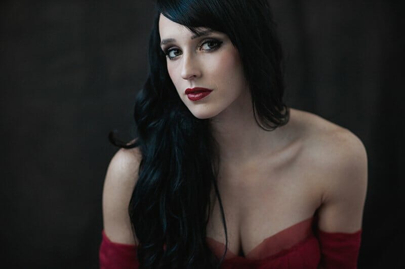 Glamour Portraits Of A Woman In A Red Dress