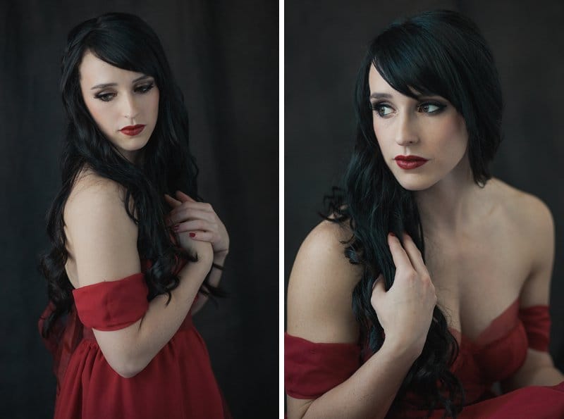 Glamour Portraits Of A Woman In A Red Dress 06
