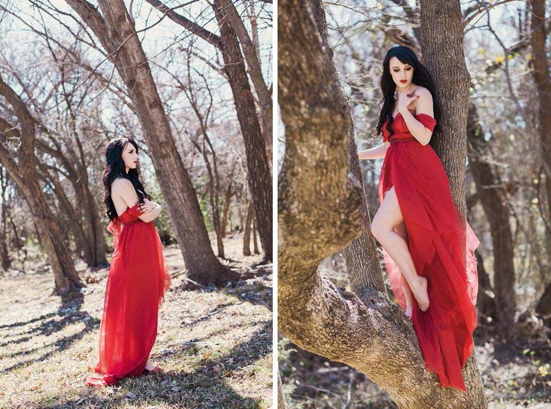 Glamour Portraits Of A Woman In A Red Dress 11