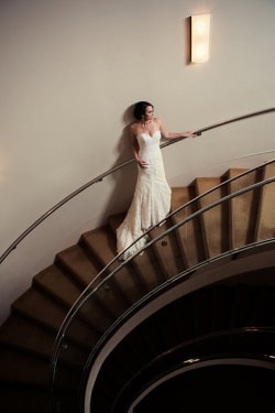 Dramatic Bridal On Staircase Meyerson Symphony Center Dallas