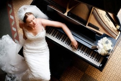 Dramatic Bridal Portrait With Piano Cactus Hotel San Angelo