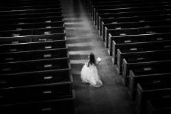 Flower Girl Walking Down Church Of Christ Dallas Aisle