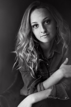 Moody Black And White Teen By Colleyville Senior Photographer