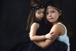 Moody Dark Sisters By Colleyville Portrait Photographer